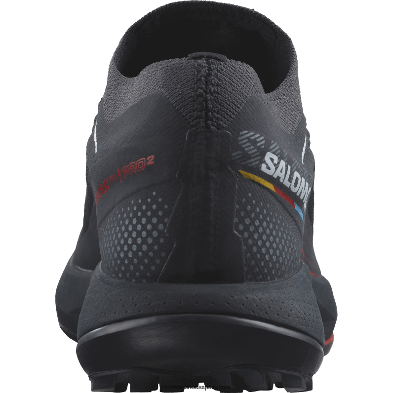 zapatillas de trail running para hombre - pulsar trail pro 2 Salomon 00B0PZ1436 carbón/rojo fuego/hielo ártico