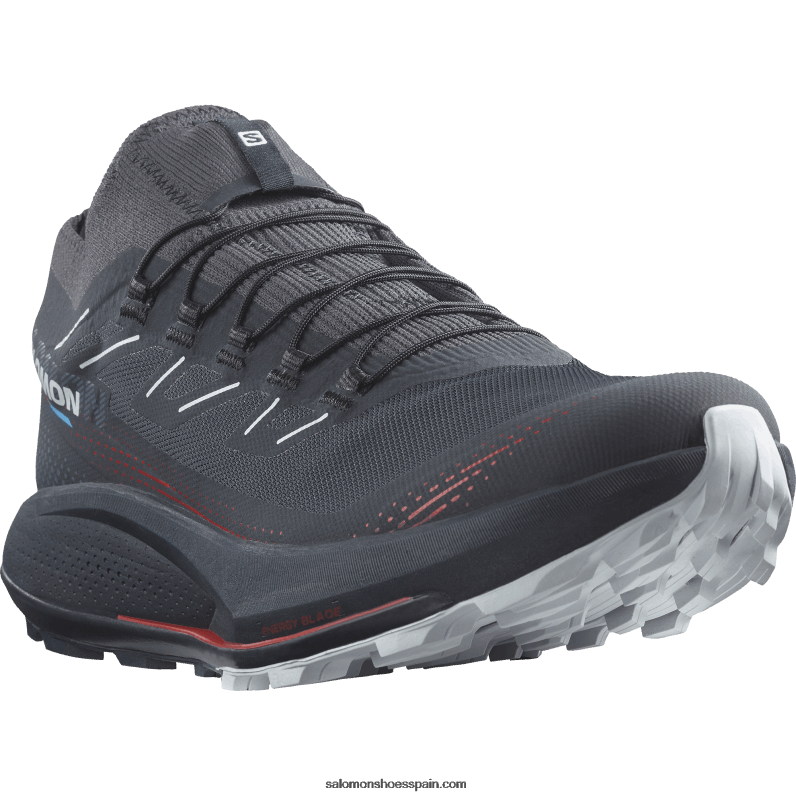 zapatillas de trail running para hombre - pulsar trail pro 2 Salomon 00B0PZ1436 carbón/rojo fuego/hielo ártico