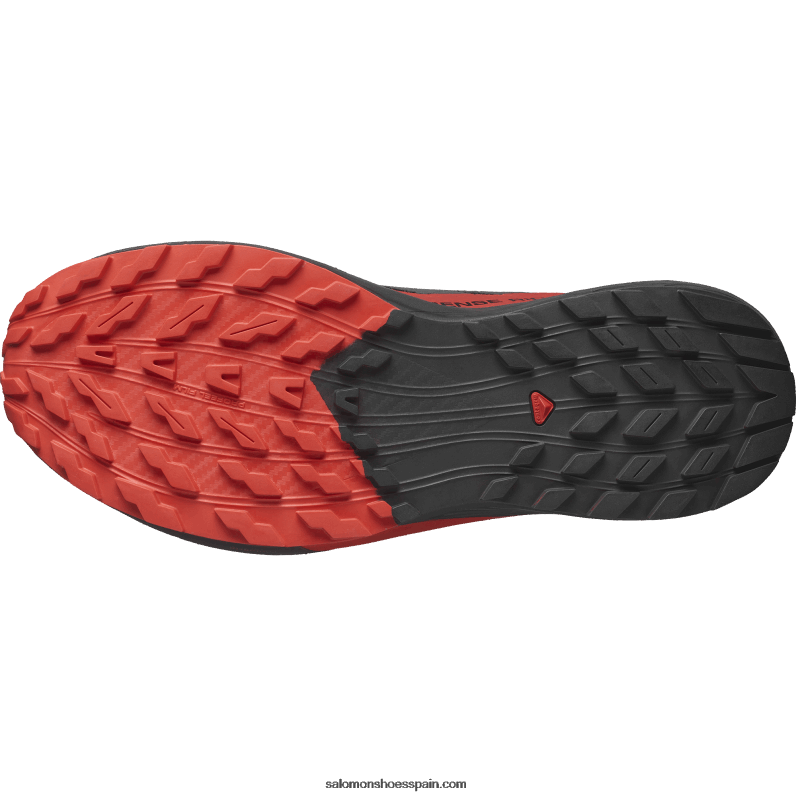 zapatillas de trail running para hombre - sense ride 5 Salomon 00B0PZ1432 negro/rojo fuego