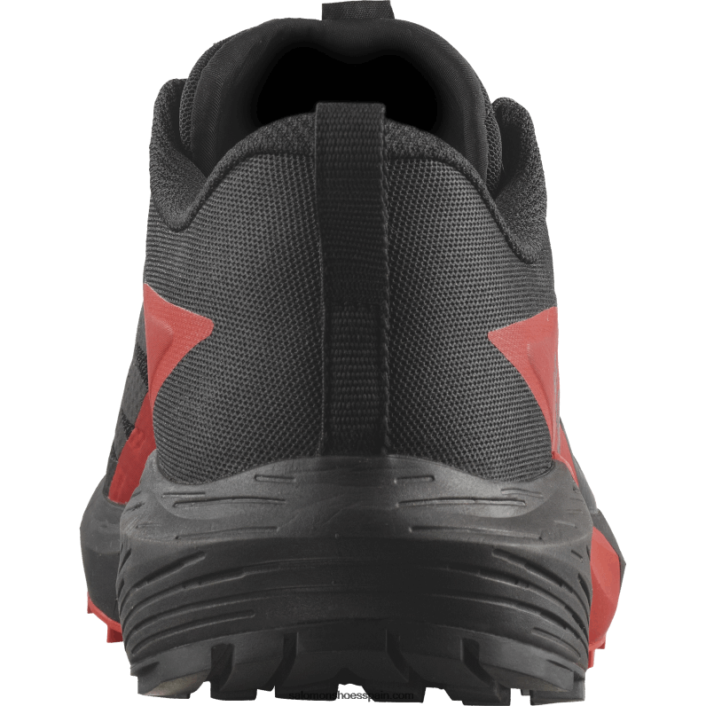 zapatillas de trail running para hombre - sense ride 5 Salomon 00B0PZ1432 negro/rojo fuego