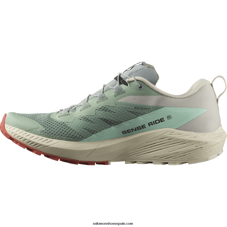 zapatillas de trail running para hombre - sense ride 5 Salomon 00B0PZ1433 nenúfar/día lluvioso/aguamarina blanqueada