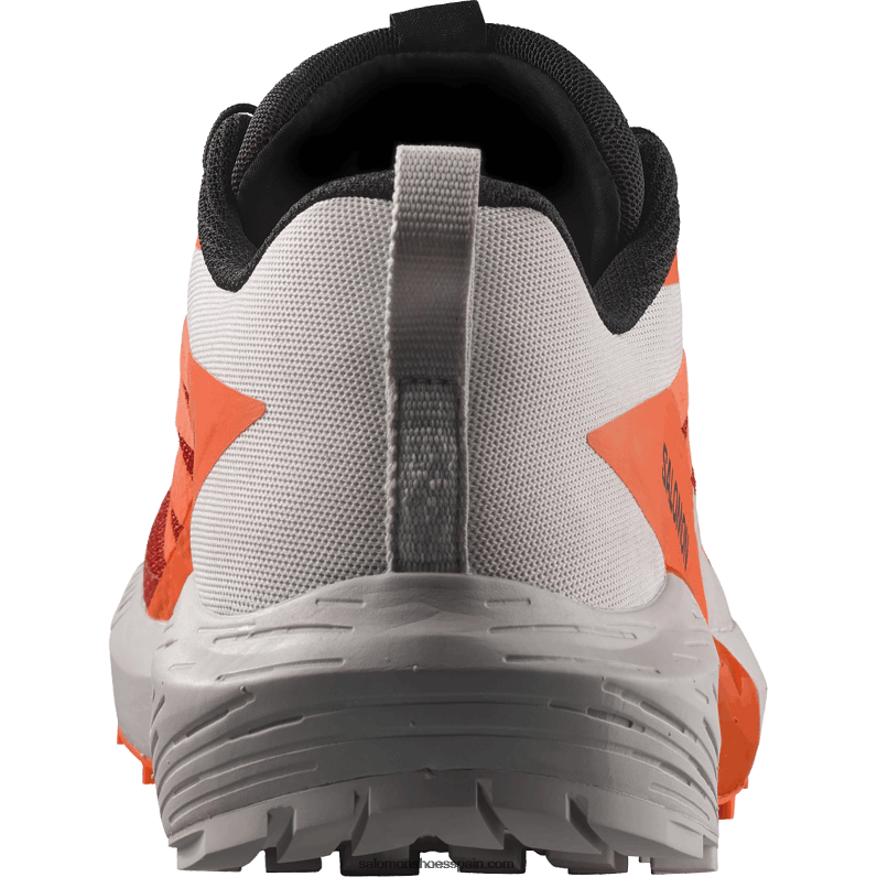 zapatillas de trail running para hombre - sense ride 5 Salomon 00B0PZ1434 roca lunar/naranja impactante/rojo fuego