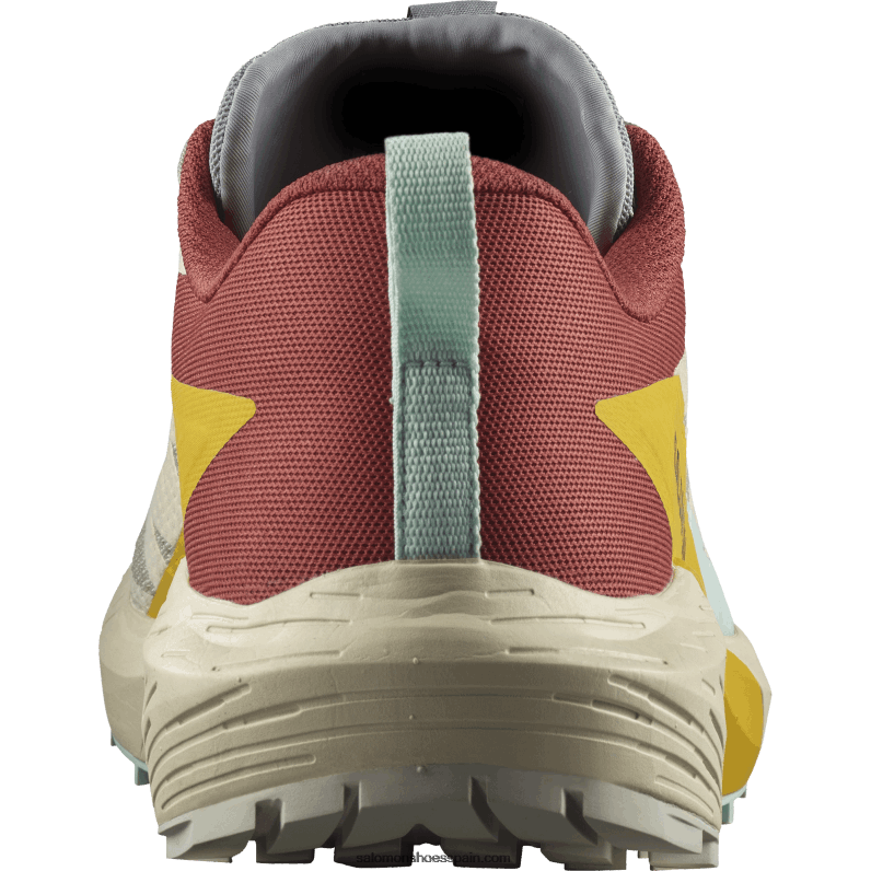 zapatillas de trail running para hombre - sense ride 5 Salomon 00B0PZ1435 día lluvioso/salsa picante/fresia