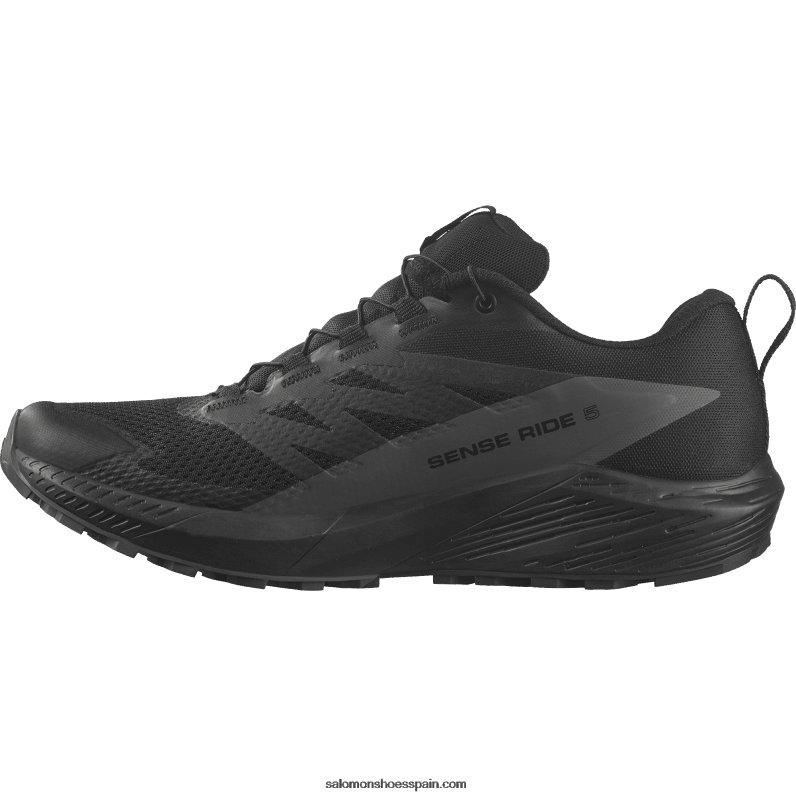 zapatillas de trail running para hombre - sense ride 5 gore-tex Salomon 00B0PZ1444 negro/imán