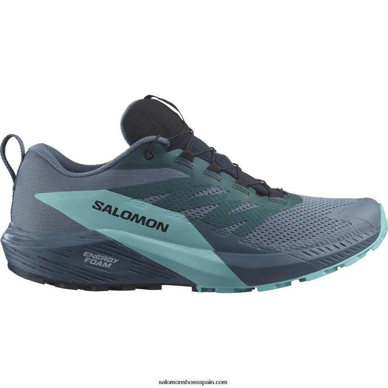 zapatillas de trail running para hombre - sense ride 5 gore-tex Salomon 00B0PZ1445 carbón/resplandor azul/azul china