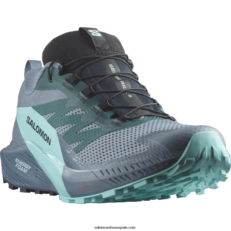 zapatillas de trail running para hombre - sense ride 5 gore-tex Salomon 00B0PZ1445 carbón/resplandor azul/azul china