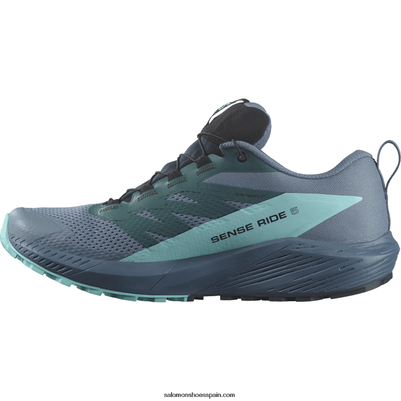 zapatillas de trail running para hombre - sense ride 5 gore-tex Salomon 00B0PZ1445 carbón/resplandor azul/azul china