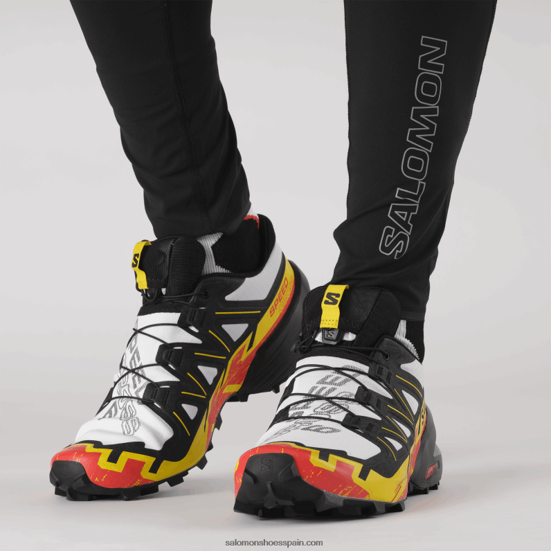 zapatillas de trail running para hombre - speedcross 6 Salomon 00B0PZ1451 blanco/negro/amarillo imperio