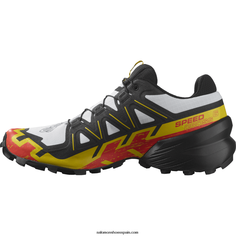 zapatillas de trail running para hombre - speedcross 6 Salomon 00B0PZ1451 blanco/negro/amarillo imperio