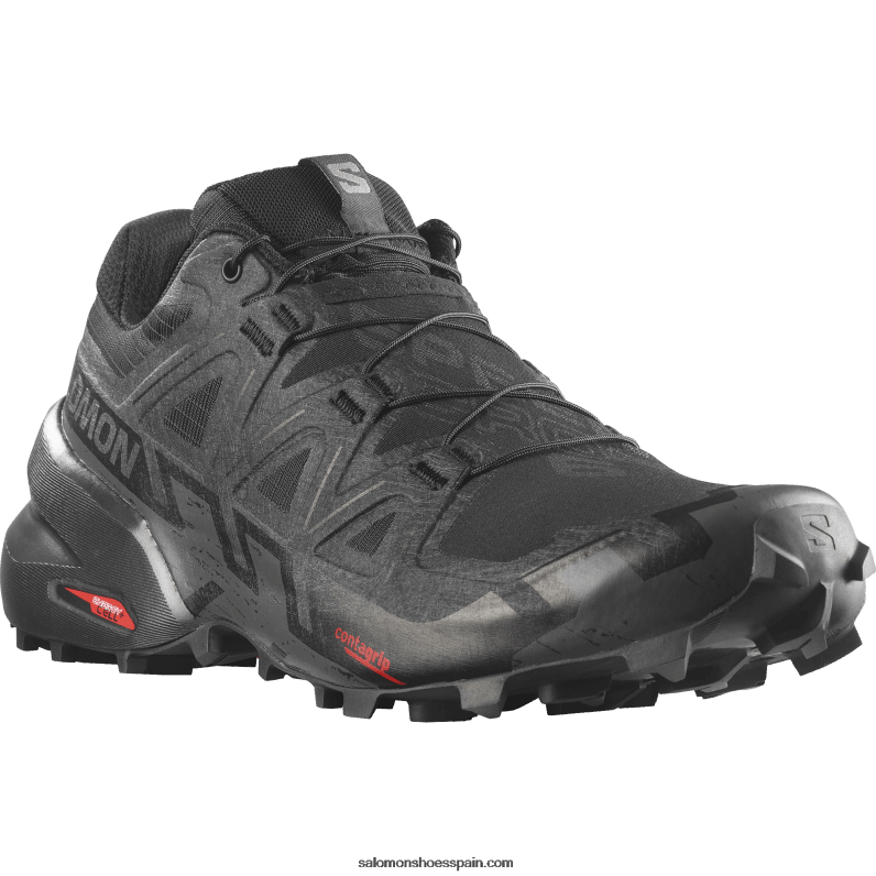 zapatillas de trail running para hombre - speedcross 6 Salomon 00B0PZ1452 negro/fantasma