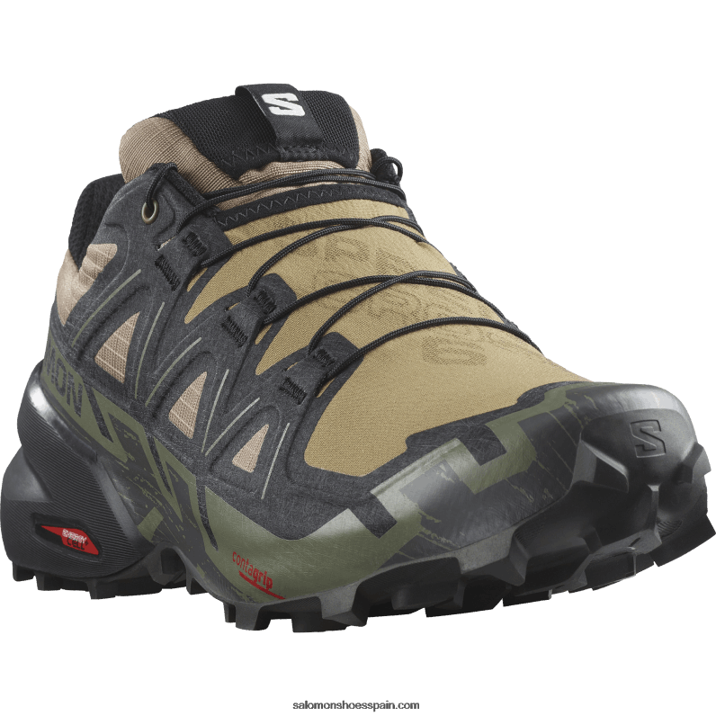 zapatillas de trail running para hombre - speedcross 6 Salomon 00B0PZ1455 algas marinas/negro/verde liquen profundo