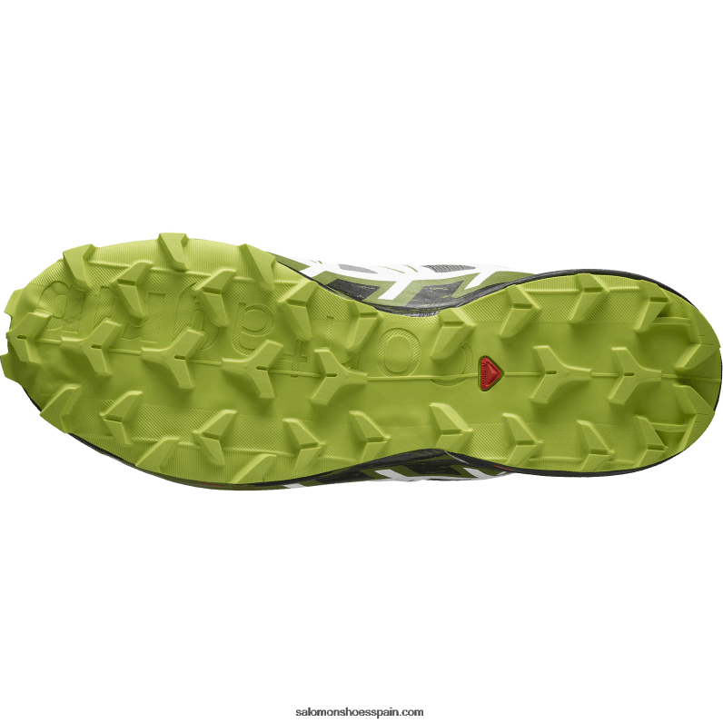 zapatillas de trail running para hombre - speedcross 6 Salomon 00B0PZ1457 negro/blanco/lima ácida