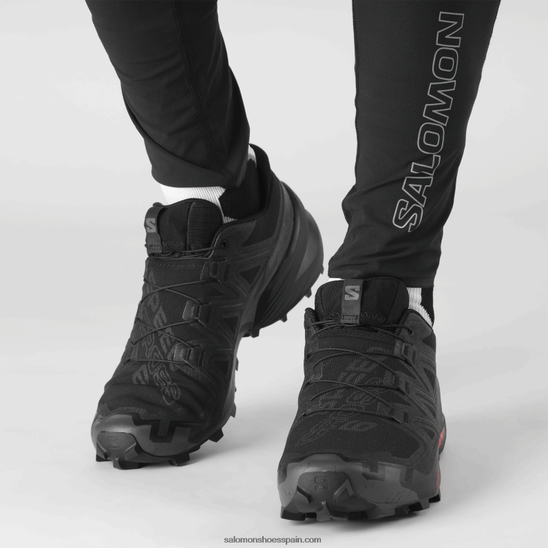 zapatillas de trail running para hombre - speedcross 6 de ancho Salomon 00B0PZ1471 negro/fantasma