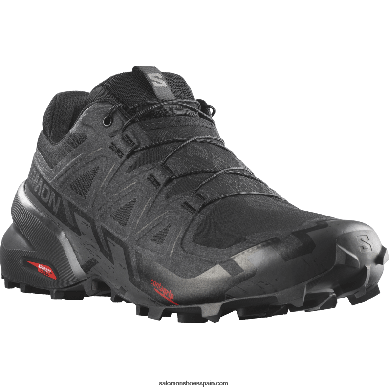 zapatillas de trail running para hombre - speedcross 6 de ancho Salomon 00B0PZ1471 negro/fantasma