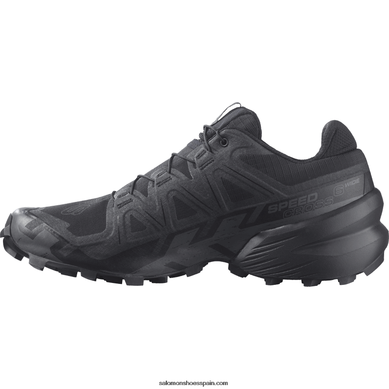 zapatillas de trail running para hombre - speedcross 6 de ancho Salomon 00B0PZ1471 negro/fantasma