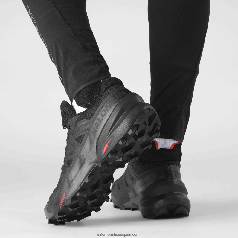 zapatillas de trail running para hombre - speedcross 6 gore-tex Salomon 00B0PZ1465 negro/fantasma