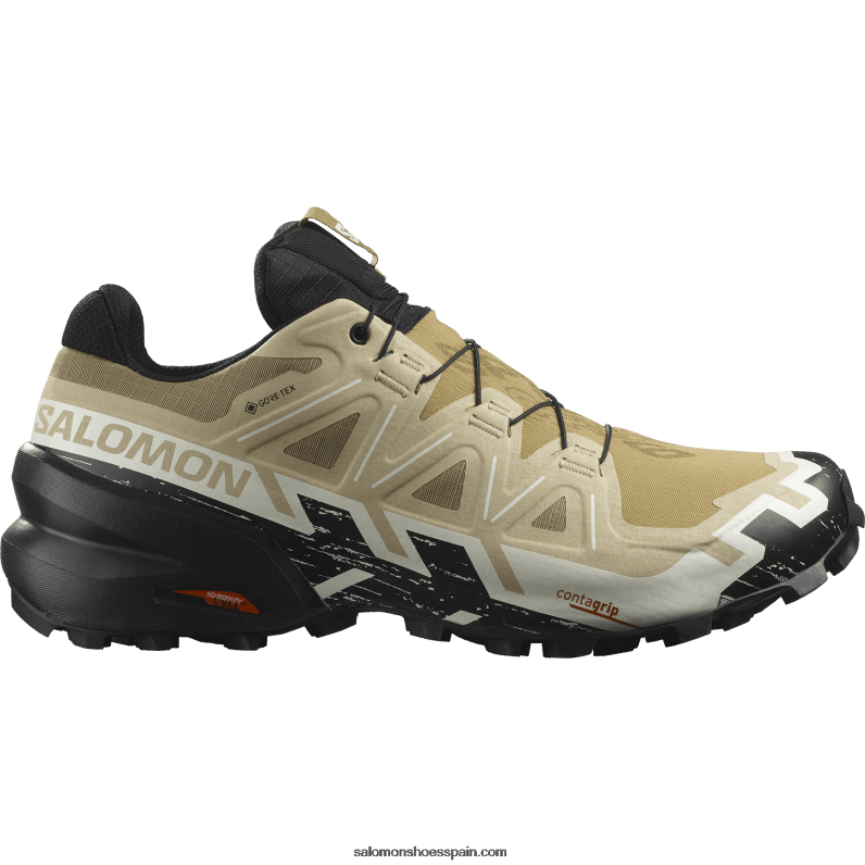zapatillas de trail running para hombre - speedcross 6 gore-tex Salomon 00B0PZ1466 algas marinas/negro/vainilla helada