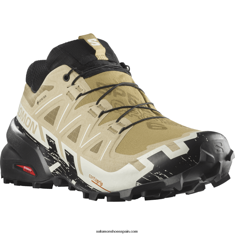 zapatillas de trail running para hombre - speedcross 6 gore-tex Salomon 00B0PZ1466 algas marinas/negro/vainilla helada