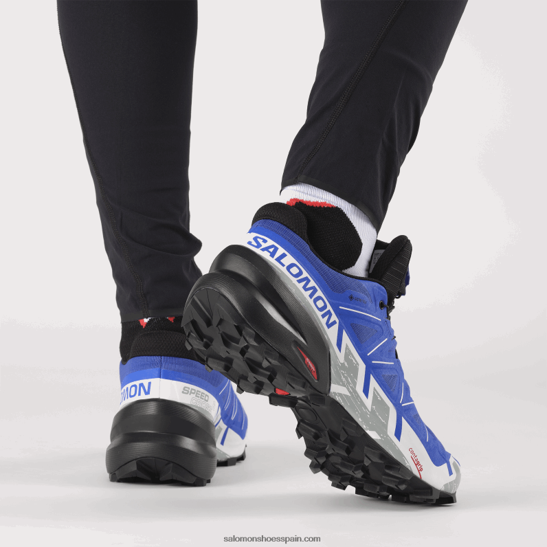 zapatillas de trail running para hombre - speedcross 6 gore-tex Salomon 00B0PZ1467 azul marino/negro/blanco