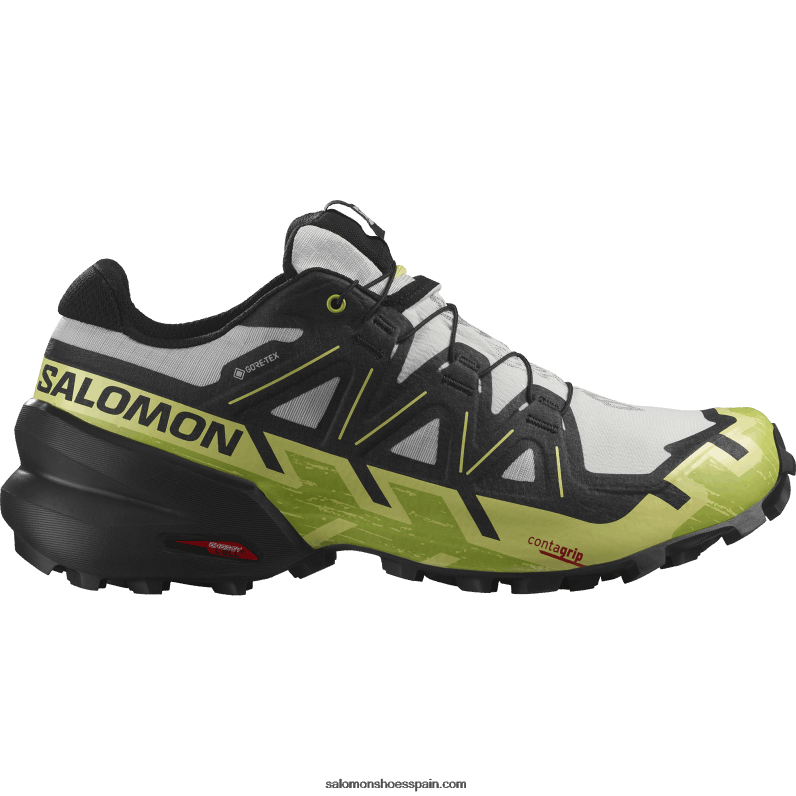 zapatillas de trail running para hombre - speedcross 6 gore-tex Salomon 00B0PZ1468 roca lunar/negro/lima soleado