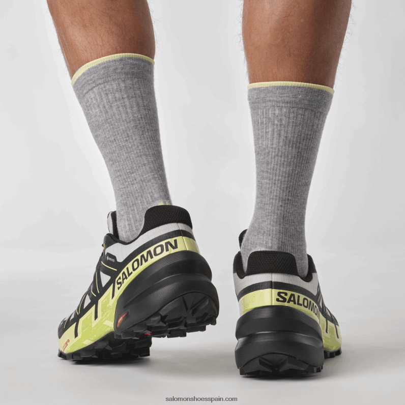 zapatillas de trail running para hombre - speedcross 6 gore-tex Salomon 00B0PZ1468 roca lunar/negro/lima soleado