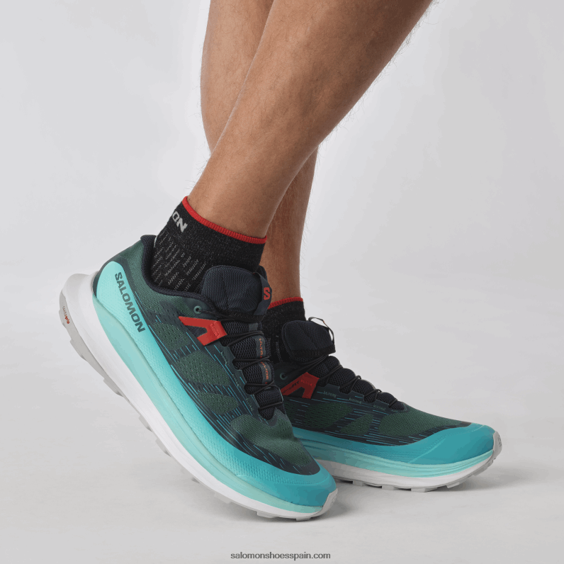 zapatillas de trail running para hombre - ultra glide 2 Salomon 00B0PZ1438 atlántico profundo/azul resplandor/rojo fuego