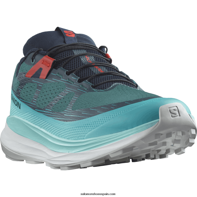 zapatillas de trail running para hombre - ultra glide 2 Salomon 00B0PZ1438 atlántico profundo/azul resplandor/rojo fuego