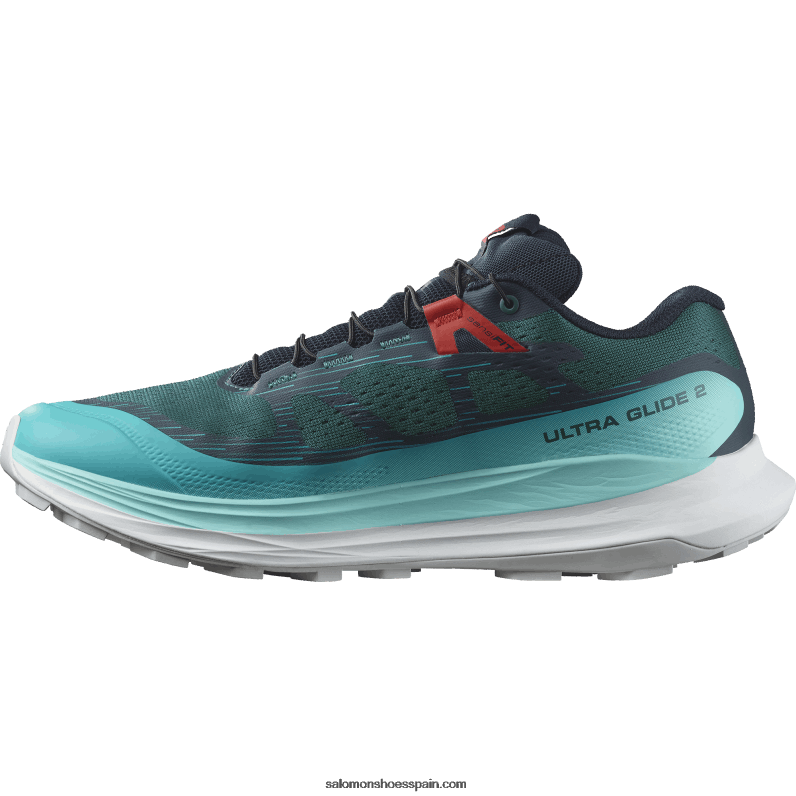 zapatillas de trail running para hombre - ultra glide 2 Salomon 00B0PZ1438 atlántico profundo/azul resplandor/rojo fuego