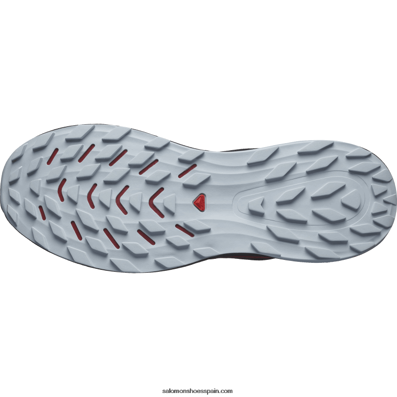 zapatillas de trail running para hombre - ultra glide 2 Salomon 00B0PZ1439 negro/rojo ciclista/azul perla