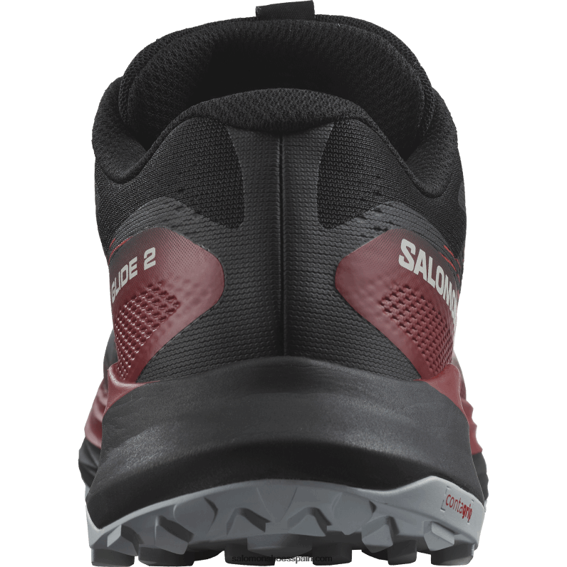 zapatillas de trail running para hombre - ultra glide 2 Salomon 00B0PZ1439 negro/rojo ciclista/azul perla