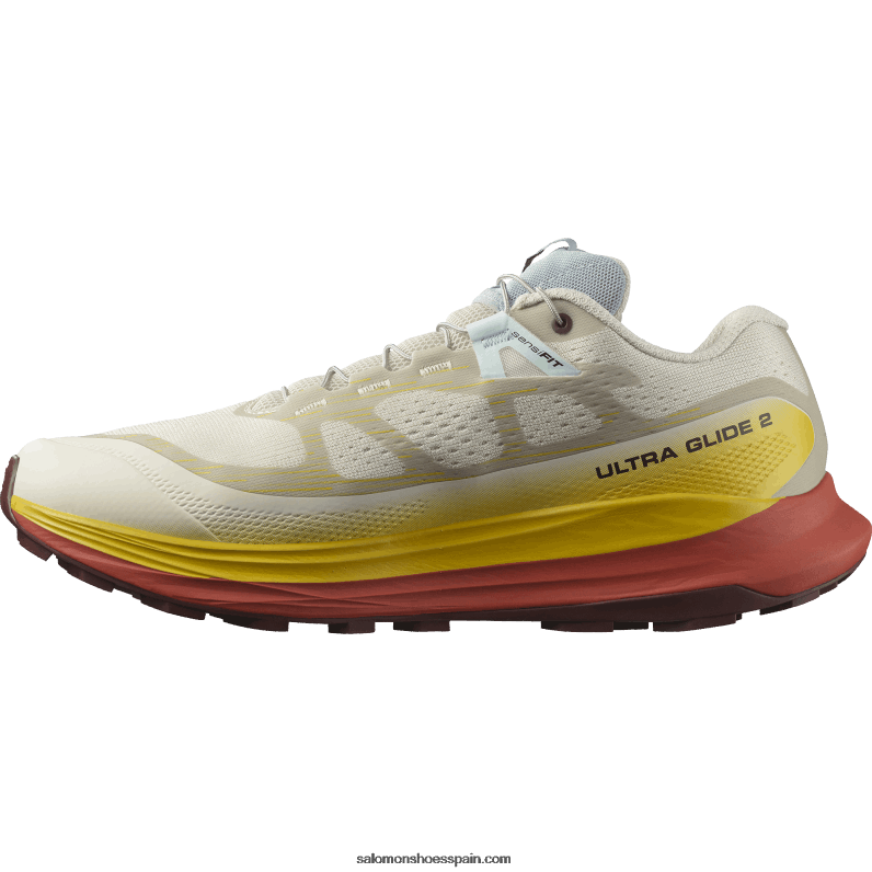 zapatillas de trail running para hombre - ultra glide 2 Salomon 00B0PZ1441 día lluvioso/fresia/salsa picante