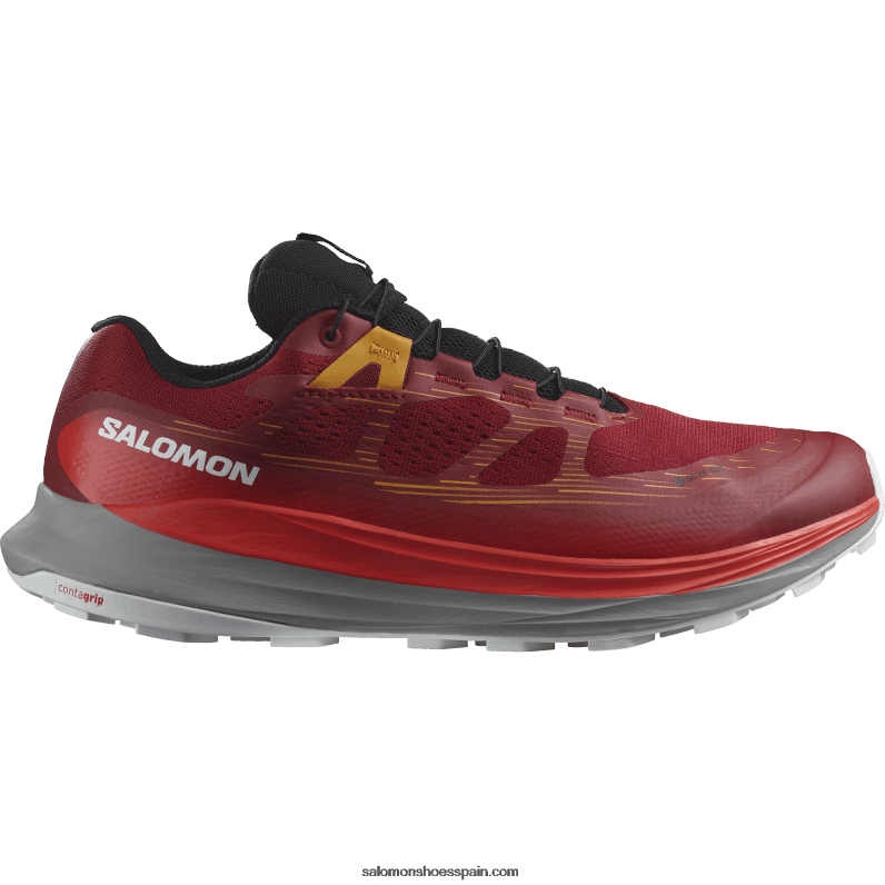 zapatillas de trail running para hombre - ultra glide 2 gore-tex Salomon 00B0PZ1442 rojo ciclismo/gris escarcha/cúrcuma