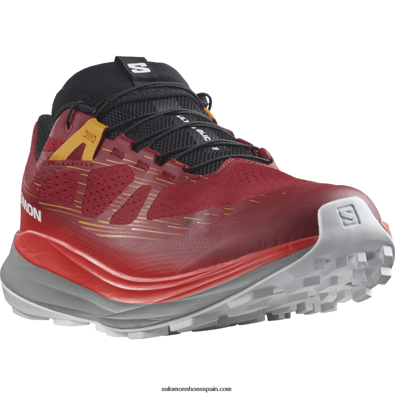 zapatillas de trail running para hombre - ultra glide 2 gore-tex Salomon 00B0PZ1442 rojo ciclismo/gris escarcha/cúrcuma