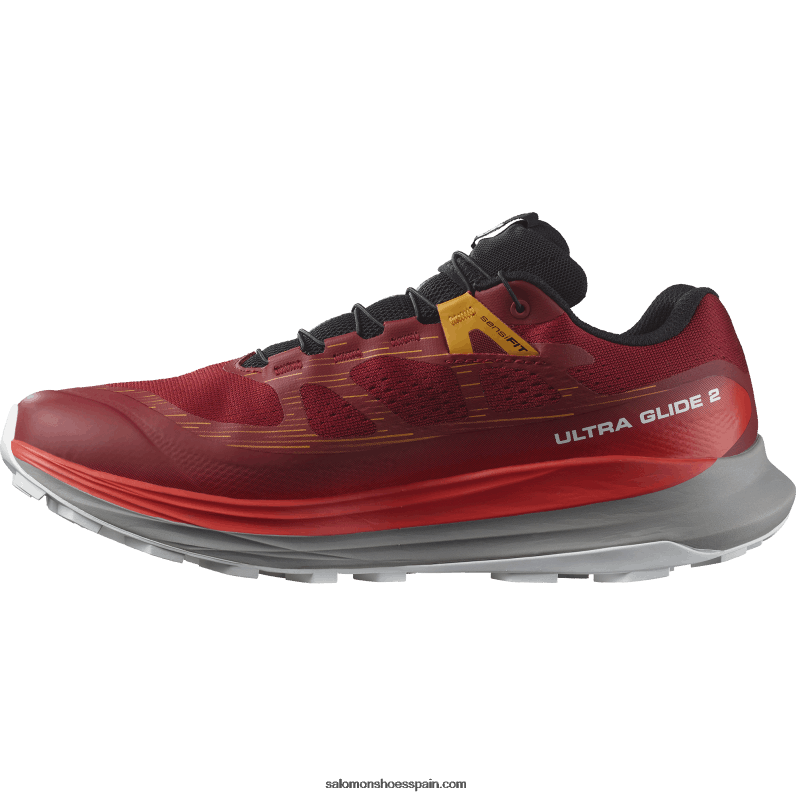 zapatillas de trail running para hombre - ultra glide 2 gore-tex Salomon 00B0PZ1442 rojo ciclismo/gris escarcha/cúrcuma