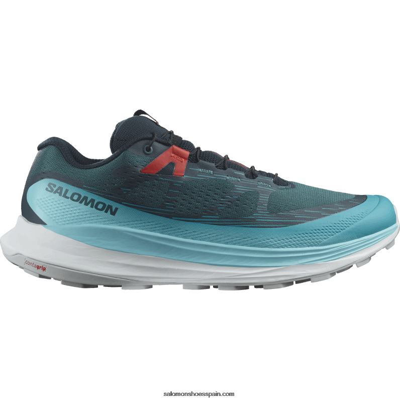 zapatillas de trail running para hombre - ultra glide 2 wide Salomon 00B0PZ1469 atlántico profundo/azul resplandor/rojo fuego