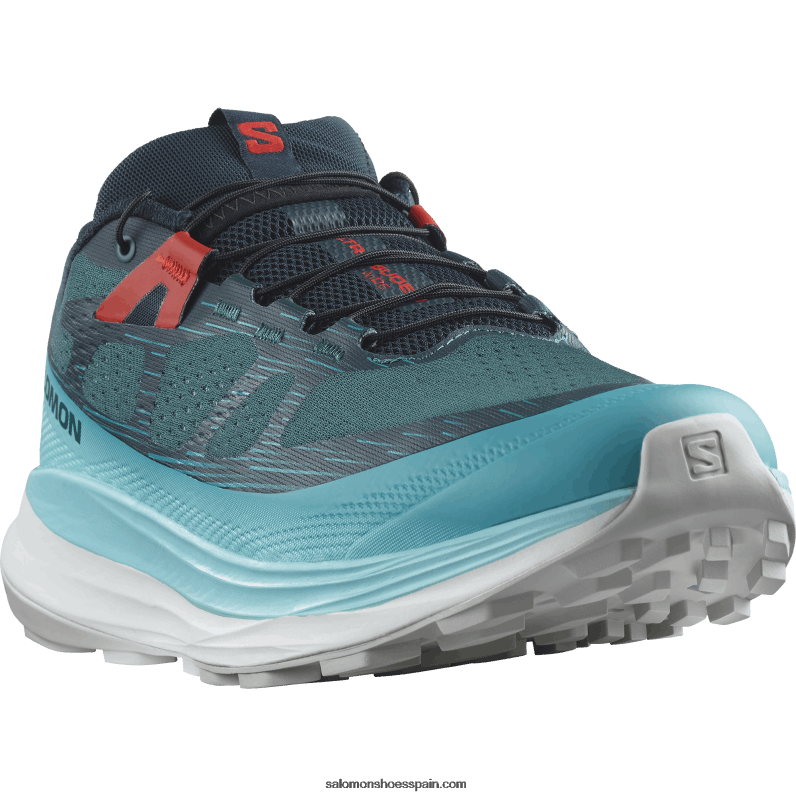 zapatillas de trail running para hombre - ultra glide 2 wide Salomon 00B0PZ1469 atlántico profundo/azul resplandor/rojo fuego