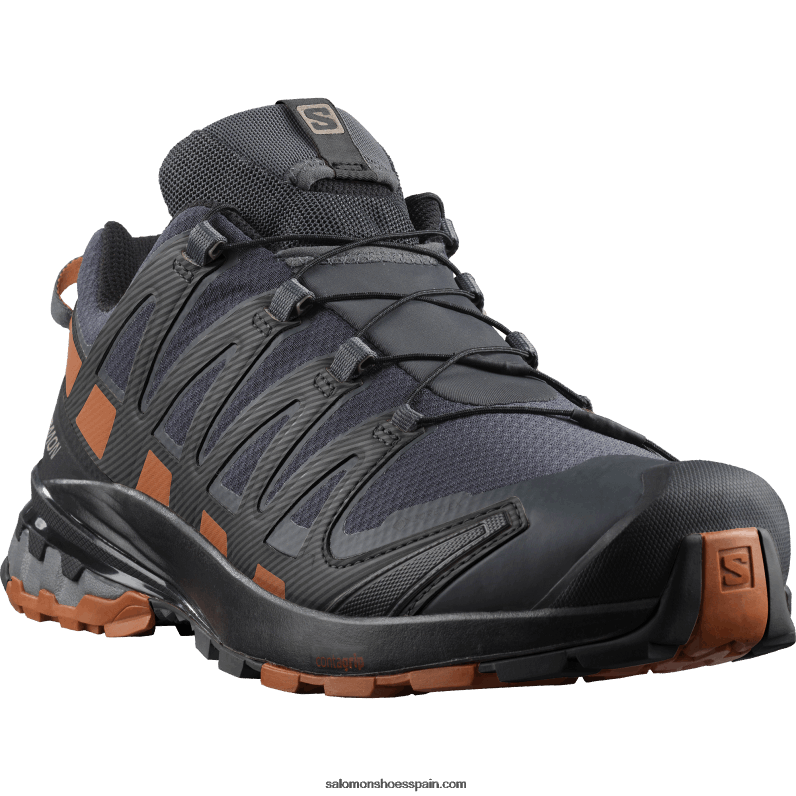 zapatillas de trail running para hombre - xa pro 3d v8 gore-tex wide Salomon 00B0PZ1472 ébano/café caramelo/negro