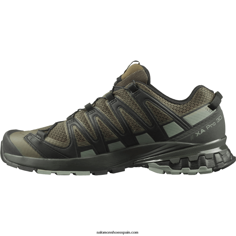 zapatillas de trail running para hombre - xa pro 3d v8 wide Salomon 00B0PZ1473 hoja de parra/turba/sombra