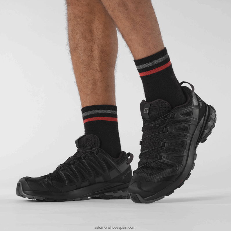 zapatillas de trail running para hombre - xa pro 3d v8 wide Salomon 00B0PZ1474 negro/imán