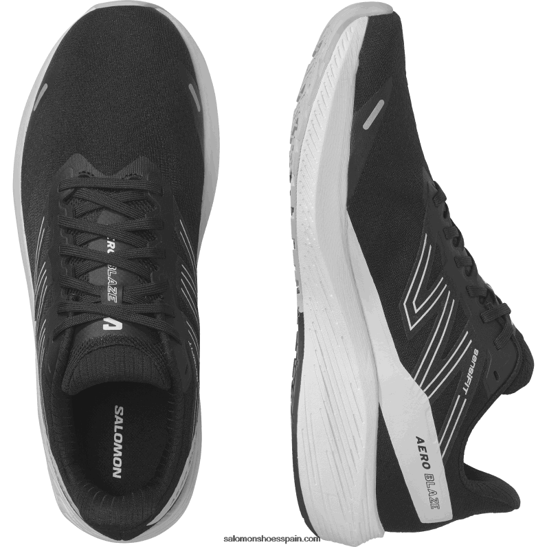 zapatillas de running para hombre - aero blaze Salomon 00B0PZ1067 negro/blanco/roca lunar