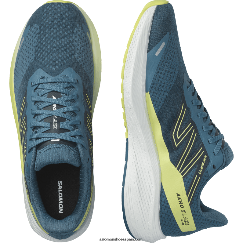 zapatillas de running para hombre - aero blaze Salomon 00B0PZ1068 cenizas azules/lima soleado/zafiro oscuro