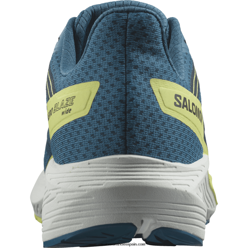 zapatillas de running para hombre - aero blaze wide Salomon 00B0PZ58 cenizas azules/lima soleado/zafiro oscuro