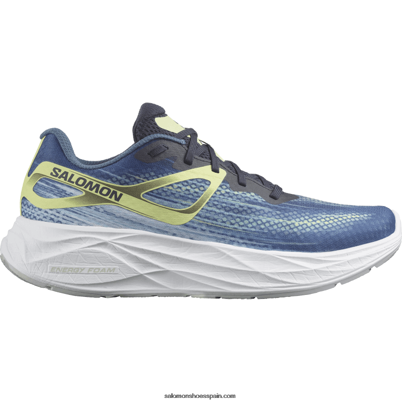 zapatillas de running para hombre - aero glide Salomon 00B0PZ1063 Ceniza azul/zafiro oscuro/lima soleado