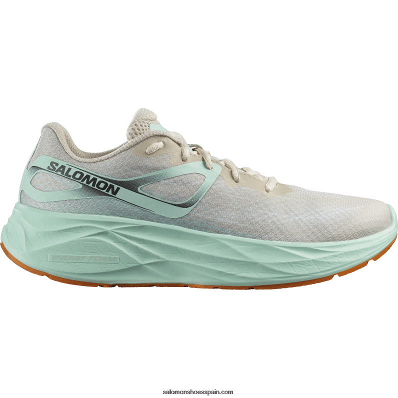 zapatillas de running para hombre - aero glide Salomon 00B0PZ1066 arena blanqueada/yuca/pimienta naranja
