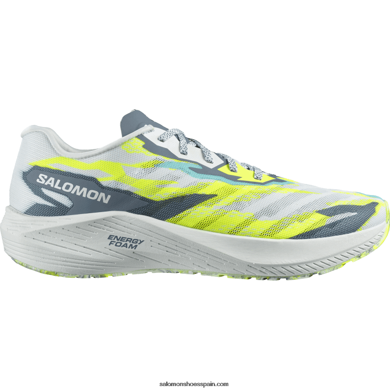 zapatillas de running para hombre - aero volt Salomon 00B0PZ59 blanco/azul china/amarillo de seguridad