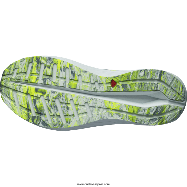 zapatillas de running para hombre - aero volt Salomon 00B0PZ59 blanco/azul china/amarillo de seguridad
