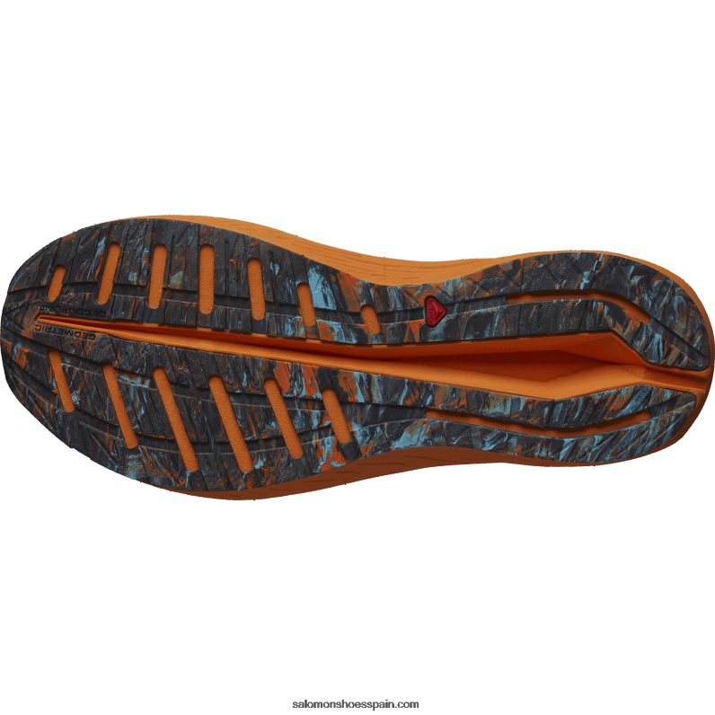 zapatillas de running para hombre - aero volt Salomon 00B0PZ60 cúrcuma/rojo fuego/resplandor azul