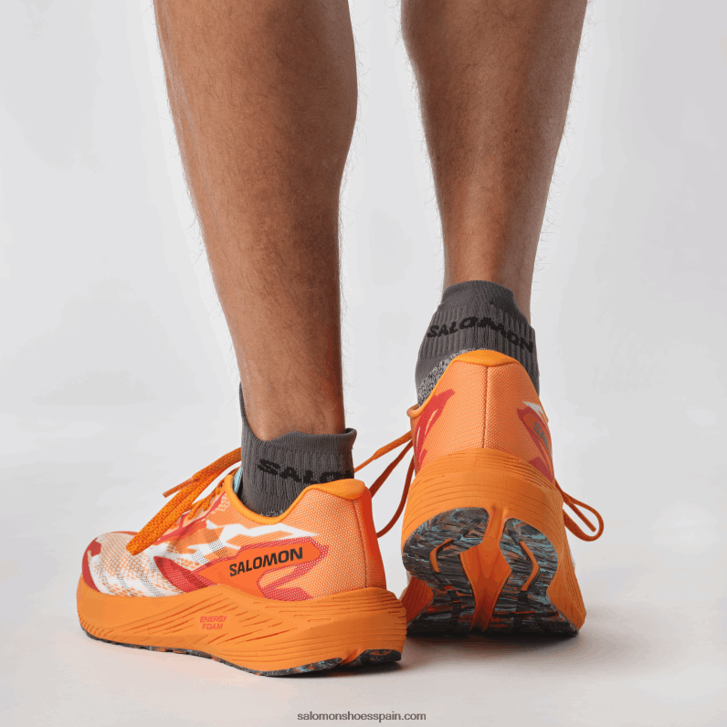 zapatillas de running para hombre - aero volt Salomon 00B0PZ60 cúrcuma/rojo fuego/resplandor azul