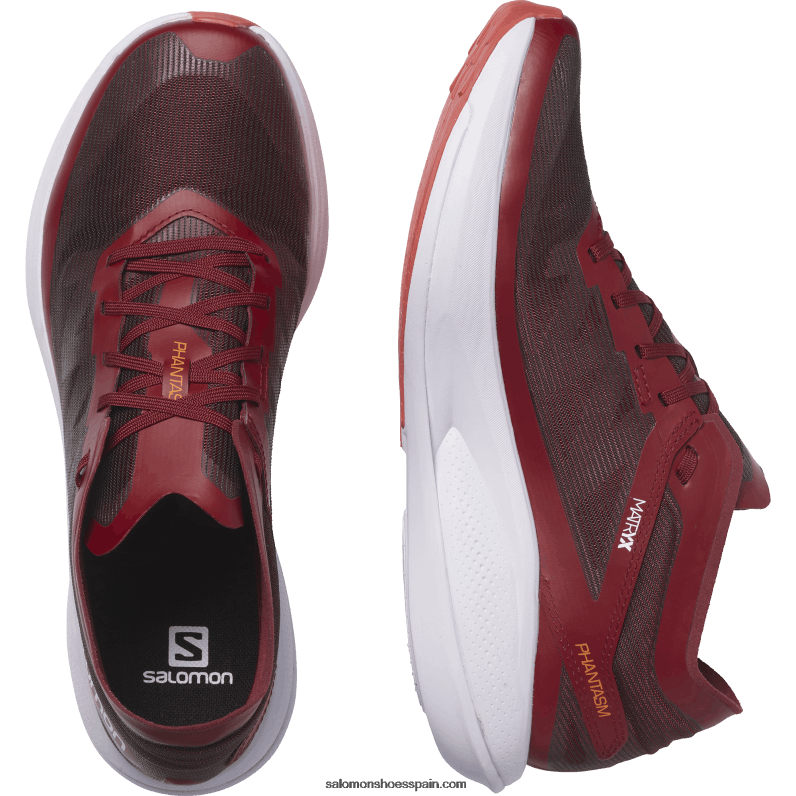 zapatillas de running para hombre - fantasma Salomon 00B0PZ1072 ciclismo rojo/púrpura jaspeado/naranja vibrante