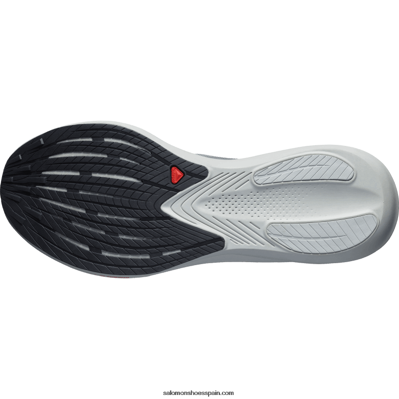 zapatillas de running para hombre - fantasma Salomon 00B0PZ1074 aleación/roca lunar/rojo amapola